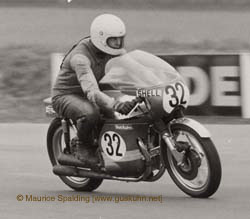 Charlie Sanby on the 500 Gus Kuhn Seeley at Thruxton