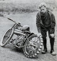 Les Blakebrough and his 'ball tyre'.