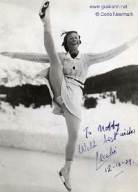 Cecilia Colledge signed photo, Oct 1939.  Click Here to read her obituary in the Independent.