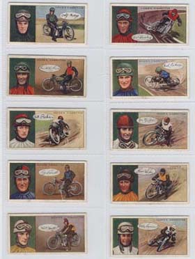 Ogdens cards 'Famous Dirt Track Riders' Nos 11-20